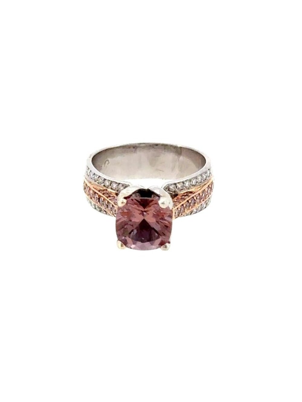 Synthetic Color Change & Natural Diamond Ring Sz 6